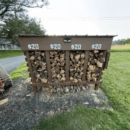 Self Serve Firewood Stand in Lebanon County, PA